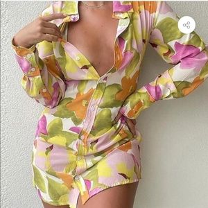 Dania long sleeve shirt dress